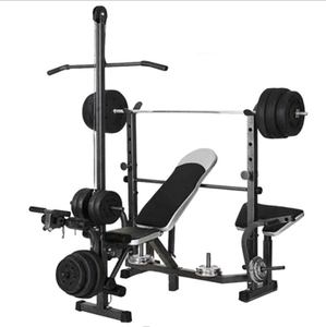 Attrezzatura multifunzione per il Fitness domestico in acciaio per Trainer in metallo per sollevamento pesi e bilanciere Squat Rack panca con manubrio - Product Image 4