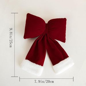 Ruban de porte de Noël pour fête, nœuds de Noël rouges, grand nœud pour sapin de Noël - Product Image 2