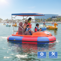 Bateau tamponneur gonflable Meierya pour 4 personnes, bateau à moteur électrique pour enfants, télécommande, dérive, durable, multifonction, écologique