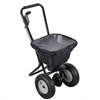 Épandeur d'engrais manuel à roues Vertak 36KG/29L, pour pelouse, jardin, ferme, semoir à pousser à la main, épandeur de compost à pousser