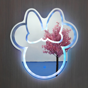Specchio <span class=keywords><strong>da</strong></span> Bagno LED con Disegno di Topolino, Retroilluminato con Controllo Touch, Specchio per Trucco per Camerette Bambini, Decorazione Casa, Vendita all'Ingrosso - Product Image 5