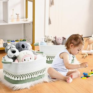 <span class=keywords><strong>Panier</strong></span> de rangement en corde de coton, bacs organisateurs en forme de cube, <span class=keywords><strong>panier</strong></span> à linge pour bébé, pour vêtements, jouets, couches, animaux de compagnie - Product Image 3