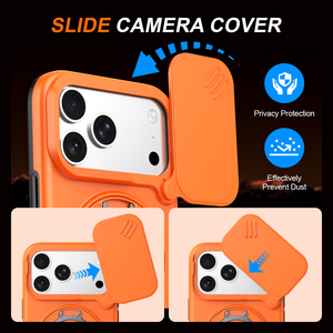 Funda Magnética Protectora Resistente a Impactos para <span class=keywords><strong>iPhone</strong></span> 17 Pro Max, Compatible con <span class=keywords><strong>iPhone</strong></span> 16, 15, 14, <span class=keywords><strong>13</strong></span>, con Soporte Giratorio de 360° - Product Image 4