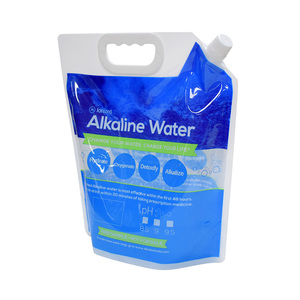 Sac à eau alcaline pliable de 5 L en plastique de qualité alimentaire sans BPA avec bec verseur d'angle - Product Image 6