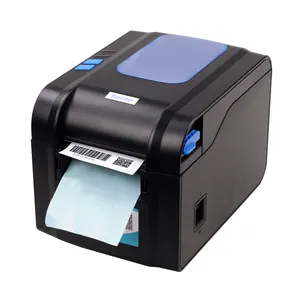 Xprinter XP-370B 370BM 80MM termal barkod yazıcı siyah 152mm/sn 3in1 çok portlu yapışkan etiket yazıcı otomatik soyucu ile