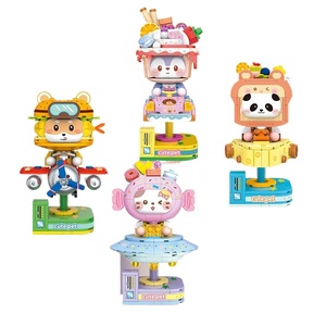 Mini Blocchi da Costruzione a Tema Animali Domestici e Cibo, Giocattoli Creativi: Blocchi Hamburger, Blocchi Aeroplano, Blocchi Panda, Blocchi Auto Paraurti, Blocchi Gatto, Blocchi Astronave - Product Image 1