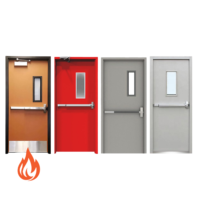 Vente d'usine - Porte coupe-feu en acier pour bâtiment commercial, 1 à 3 heures de résistance au feu, porte de sécurité en acier de haute qualité, porte coupe-feu en acier