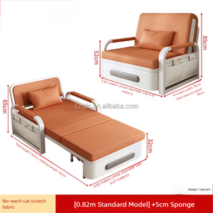 Modern <strong>Convertible</strong> <strong>Sofa</strong> <strong>Bed</strong> 2 Seater Living Room Furniture Single <strong>Sofa</strong> <strong>Bed</strong> With Storage - Product Image 6