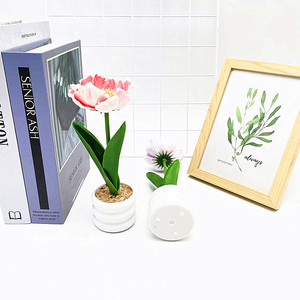 Bonsaï de pavot artificiel Paulon 10cm-30cm, plante en pot en mousse plastique, décoration de mariage et de maison - Product Image 4