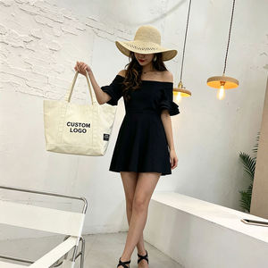 High Quality Ready Stock Outdoor Travel Cotton <b>Canvas</b> <b>Tote</b> Bag Custom Pattern Cross-border Beach Shopping Bag - Product Image 1