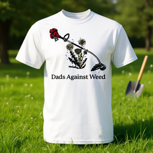 T-shirt Dads Against Weed pour hommes, en coton, col rond, décontracté, avec motif graphique, pour la fête des pères, jardinage, entretien des pelouses - Product Image 2