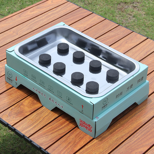 Nouvel ensemble de <span class=keywords><strong>barbecue</strong></span> portable mini jetable en acier inoxydable à hauteur réglable avec dispositif de sécurité flamme pour pique-niques instantanés - Product Image 4