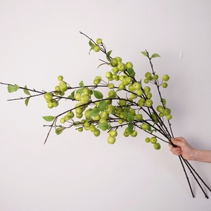Tige de pomme en plastique réaliste au toucher réel de haute qualité pour la pièce maîtresse de Table d'arrangement floral de mariage à la maison - Product Image 1