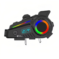 Écouteurs sans fil pour casque K19 avec caméra HD 2K 4MP, système d'intercom bidirectionnel pour la communication en moto