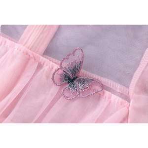 맞춤형 봄 어린이 얇은 명주 그물 원피스 공주 치마 긴팔 치마 소녀 appliques 푹신한 드레스 - Product Image 5