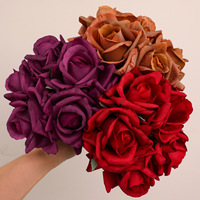 Luxe tactiele hydraterende rozen zijden kunstbloemen voor thuis, woonkamer, bruidsboeket, bloemstukken voor hotels.