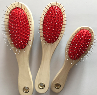Peigne Double face pour animaux de compagnie, peigne en bois pour chiens et chats, épilation des poils, brosse souple