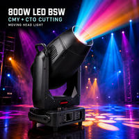 Équipement d'éclairage de scène professionnel, projecteur LED 800W haute puissance 3-en-1 Beam CMY+CTO à tête mobile pour mariages et clubs