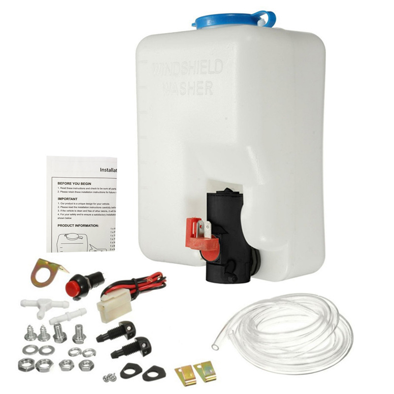 [Bomba Negra] Set de Jarra de Limpieza de Parabrisas de 12V y 1.5L