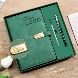 High-Value Business Minimalist Notebook Gift Set Custom Thickened Dowling Paper Oval Buckle Office Memo Pad Work Meeting Record - Product Image 6
