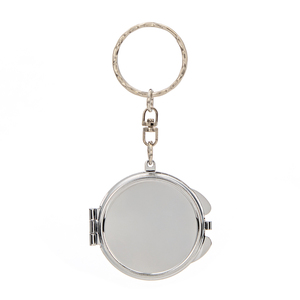 Custom DIY Blank Make-up <b>Mirror</b> Keychain Sublimation Print Pocket Personalized Dual Sided Stainless Steel <b>Foldable</b> Labeling - Product Image 5