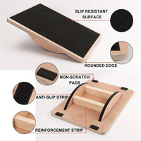Planche d'équilibre en bois personnalisée planche oscillante professionnelle pour adultes planche d'équilibre antidérapante 350LBS artisanat en bois