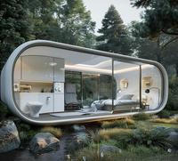 Maisons Modulaires Économiques en Acier de 20 et 40 pieds, Type Pod, Bureau, Cabine Apple pour Chambre, Cuisine, Solution de Tiny House
