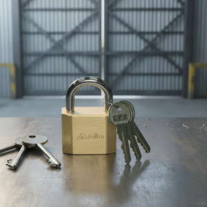 Cadenas carré en laiton étanche antivol de qualité supérieure avec clé pour sacs à dos - Sûr et portable - Product Image 6