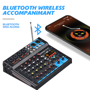 Demao-<span class=keywords><strong>Mezclador</strong></span> de audio estéreo mini USB PARA KARAOKE profesional, amplificador de potencia de <span class=keywords><strong>DJ</strong></span> para streaming, <span class=keywords><strong>YouTube</strong></span> de audio de depuración, 2017 - Product Image 3
