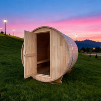 Rumah Sauna Inframerah Jauh Mewah untuk 2 Orang, Kayu Hemlock, Sauna Uap Kering dengan Terapi Cahaya Merah