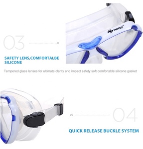 Prodive premium adulto seco superior snorkel natación gafas conjunto - Product Image 3