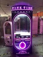 Usine rose Date coupe prix Machine monnayeur gros jouet cadeau distributeur automatique jeu d'arcade Machine prix jeu griffe Machine