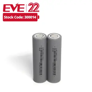 EVE 18650 35V Batterie au Lithium 3500mAh 18650 Cellule 2600mAh 3.7V LI-ION NCM Anode Matériau 3C Taux de décharge pour Ebike