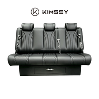 Canapé-lit en cuir 3 places réglable de luxe 025 KIMSEY pour toutes les voitures MPV, camping-cars et fourgonnettes