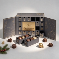 Boîte magnétique à double porte avec tiroirs multicouches personnalisés pour chocolats et noix, emballage cadeau haut de gamme, fabrication en usine