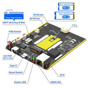 NGFF (M.2) tip C POE adaptörü çift SIM yuvaları RJ45 portları Realtek RTL8125BG denetleyici 4G/5G modülleri yardımcı güç destekler - Product Image 3