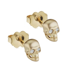 LOZRUNVE stile unico placcatura Mini <span class=keywords><strong>teschio</strong></span> <span class=keywords><strong>orecchini</strong></span> a bottone 925 <span class=keywords><strong>argento</strong></span> - Product Image 4