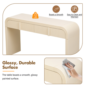 Modern Luxury <b>Rustic</b> Solid <b>Wood</b> Console <b>Table</b> Cross-Leg Design Sturdy Construction Ample Surface Space for Living Room Hotel Use - Product Image 6