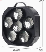 Lampe de scène à 6 têtes avec boule miroir, lumière RGB rotative, ambiance discothèque, lampe d'ambiance pour club