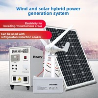 Système d'alimentation hybride éolien et solaire 800W à 10kW 12V 200Ah hors réseau pour maison, ferme, ranch, stockage extérieur, personnalisé, vente au détail