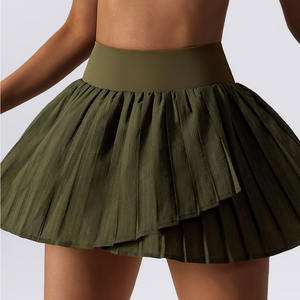 Lcool yeni nefes koşu Fitness spor sutyen ve tenis etekler koşu setleri spor Skort <span class=keywords><strong>2</strong></span> parça setleri etekler tenis giyim - Product Image 4