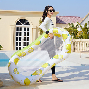 Cama Flotante Inflable Kelukeya para Adultos, Anillo Grueso de Malla, Flotador de Piscina Unisex de PVC - Product Image 2