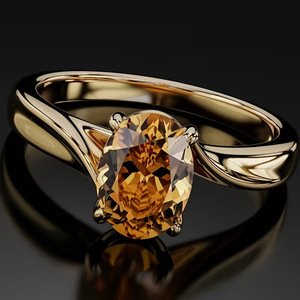 Champagne Zircon Ring Best-selling Luxury Ring Minimalist Style Ring Smooth Irregular Exquisite Ring Creative ring - Product Image 5