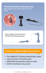 BESDATA Otoscope médical professionnel HD, instrument vidéo clinique, procédures chirurgicales ORL, petit écran LCD de 3 pouces pour les yeux, le nez et la gorge - Product Image 3