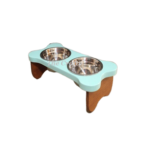 Dual Ceramic <span class=keywords><strong>Cat</strong></span> Bowl Bambus Wirbelsäulen schutz Anti-Umkipp-Holz ständer Umwelt freundlicher Haustier-Esstisch Reiss chale Zubehör - Product Image 6