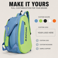 Sac de sport professionnel pour pickleball, badminton, tennis, avec compartiment séparé pour chaussures, grande capacité, multifonctionnel, rangement pour raquettes