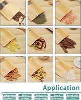 Sacs en papier kraft personnalisés sérigraphiés avec fenêtre, fermeture éclair supérieure, conception BOPA/PE (CPP) laminée pour thé, noix et aliments