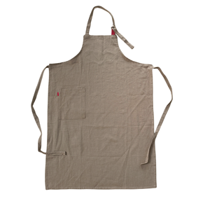 <span class=keywords><strong>Tablier</strong></span> de travail de cuisine en <span class=keywords><strong>lin</strong></span> <span class=keywords><strong>japonais</strong></span> kaki profond personnalisé pour hommes et femmes nouvelle ceinture de protection anti-salissure - Product Image 1