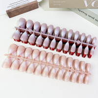 Faux ongles autocollants effet œil de chat amande, faux ongles ombrés Aurora, capsules d'ongles acryliques brillantes à coller pour femmes
