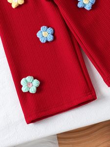 เสื้อผ้าเด็ก ฤดูใบไม้ผลิใหม่ เสื้อแขนยาวเด็กผู้หญิง เสื้อกั๊กและกางเกงสีม่วง-แดง เสื้อผ้าเด็กผู้หญิง 0-3Y - Product Image 6